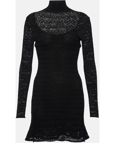 Tom Ford Open-knit Minidress - Black