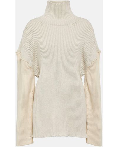 The Row Dua Rib-knit Cotton And Cashmere Sweater - White