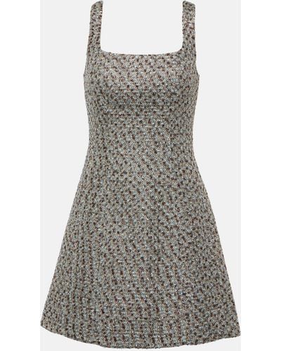 Veronica Beard Delphine Tweed Minidress - Grey