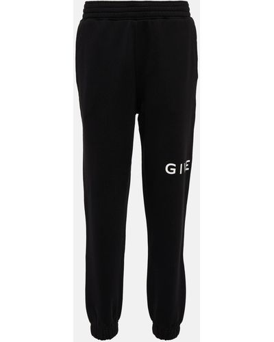 Givenchy Logo Cotton Jersey Sweatpants - Black