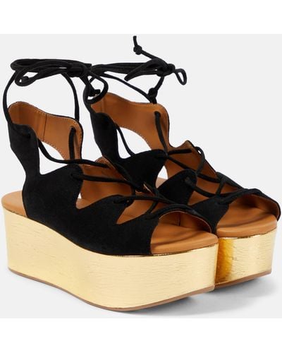 See By Chloé Liana 70 Suede Platform Sandals - Black