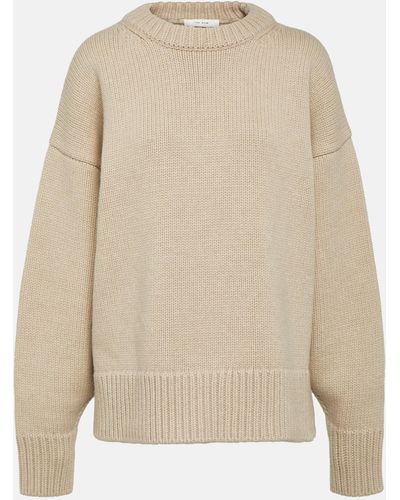 The Row Ophelia Wool And Cashmere Sweater - Natural