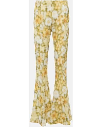 Acne Studios Pippen Floral Flared Pants - Yellow
