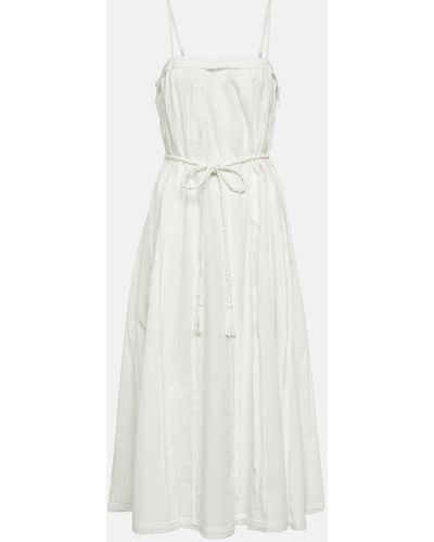 Ulla Johnson Leela Cotton Poplin Midi Dress - White
