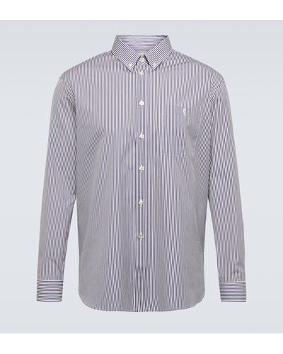 Saint Laurent Striped Cotton Poplin Shirt - Multicolour