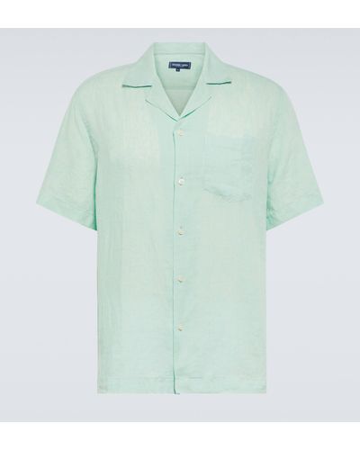 Frescobol Carioca Angelo Linen Shirt - Green