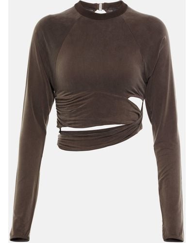 Jacquemus Long Sleeved T-shirt - Brown