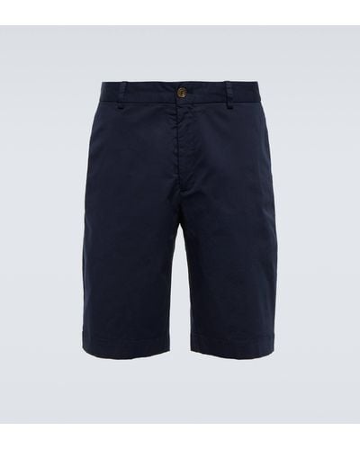 Sunspel Cotton Twill Chino Shorts - Blue