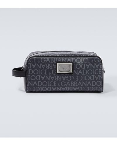 Dolce & Gabbana Leather Washbag - Blue