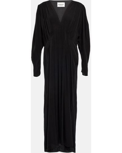 Isabel Marant Ezinia V-neck Maxi Dress - Black