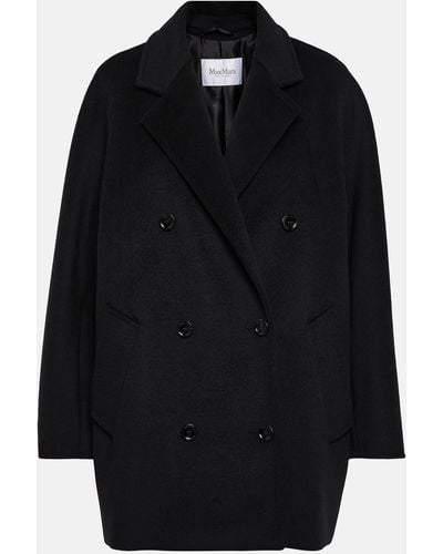 Max Mara Rebus Wool And Cashmere Coat - Black