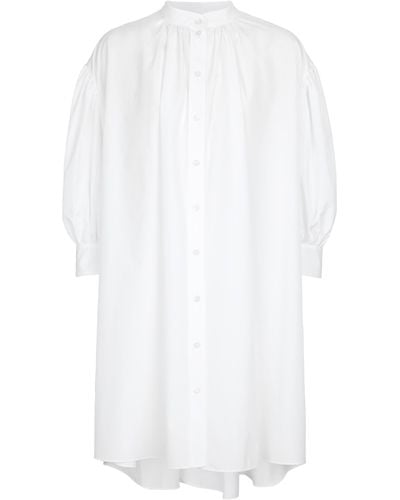 Alexander McQueen Cotton Shirt Dress - White