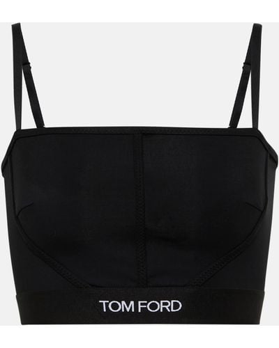 Tom Ford Logo Bralette - Black