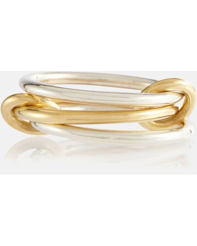 Spinelli Kilcollin Solarium 18kt Yellow Gold And Sterling Silver Linked Rings - Metallic