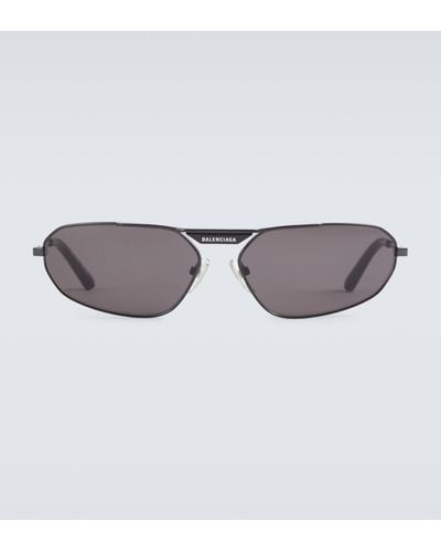 Balenciaga Oval Metal Sunglasses - Grey
