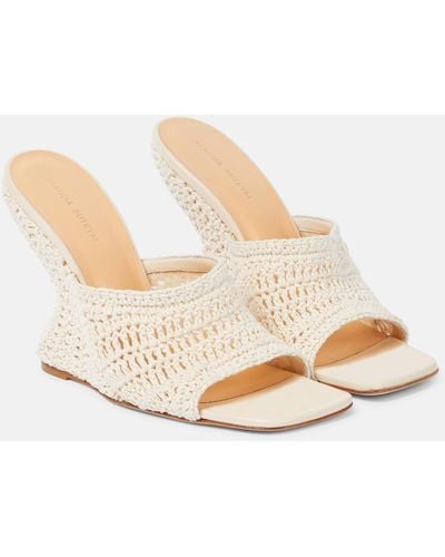 Magda Butrym Crochet Wedge Sandals - White