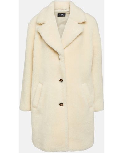 A.P.C. Nicolette Cotton And Wool Coat - Natural