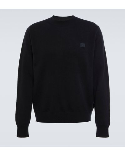 Acne Studios Face Wool Sweater - Blue