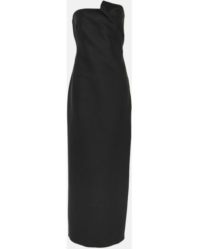 The Row Wool-silk Bardon Maxi Dress - Black