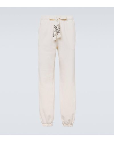 Alanui Akasha Cotton Jersey Sweatpants - White