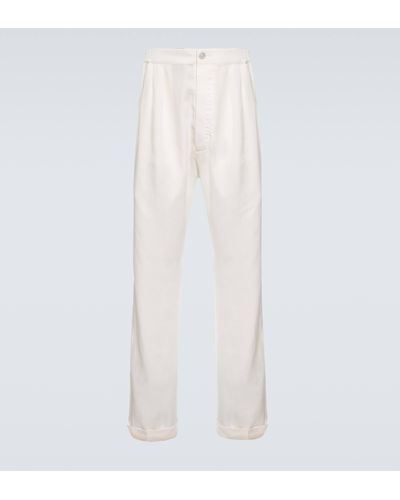Tom Ford Single-pleat Lounge Pants - White