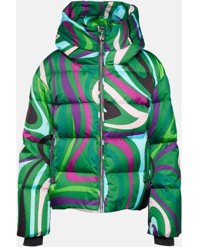 Emilio Pucci X Fusalp Printed Ski Down Jacket - Green