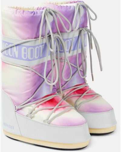 Moon Boot Icon Tie-dye Snow Boots - Pink