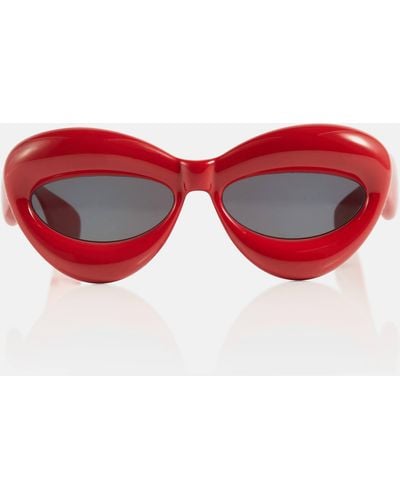 Loewe Inflated Cat-eye Acetate Sunglasses - Red