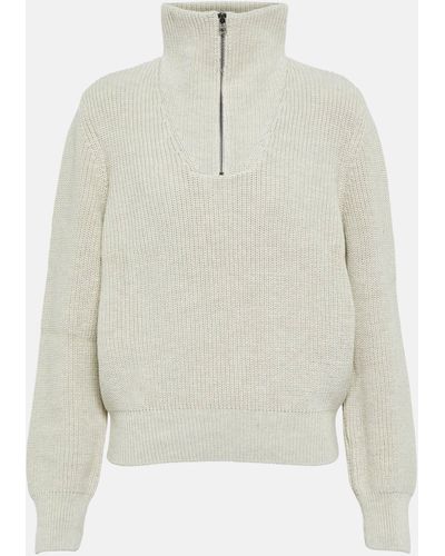 A.P.C. Alexanne Ribbed Cotton Sweater - White