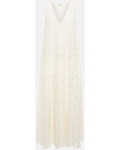 Eres Equinoxe Silk And Cotton Maxi Dress - White