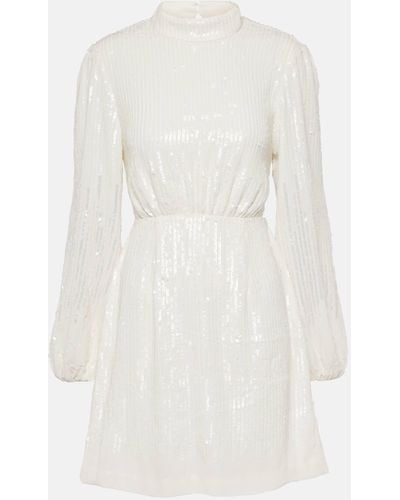 RIXO London Lara Bridal Sequined Minidress - White