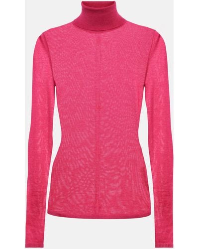 Gabriela Hearst Steinem Turtleneck Cashmere And Silk Sweater - Pink