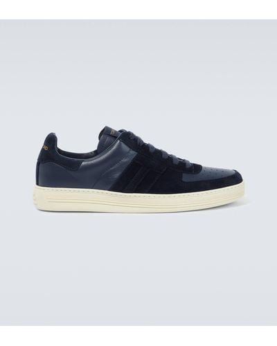 Tom Ford Radcliffe Panelled Leather Sneakers - Blue