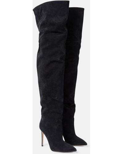 Paris Texas Suede Over-the-knee Boots - Black