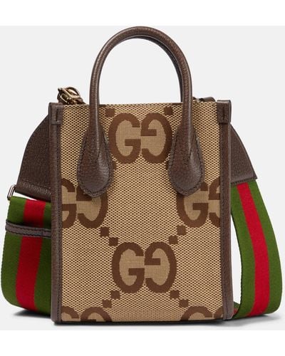 Gucci Jumbo GG Mini Tote Bag - Brown