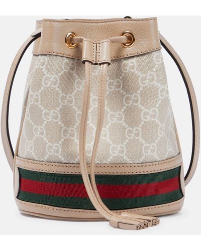 Gucci Ophidia Mini GG Bucket Bag - Natural