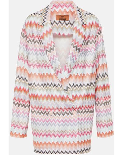 Missoni Zig Zag Cotton-blend Jacket - Pink