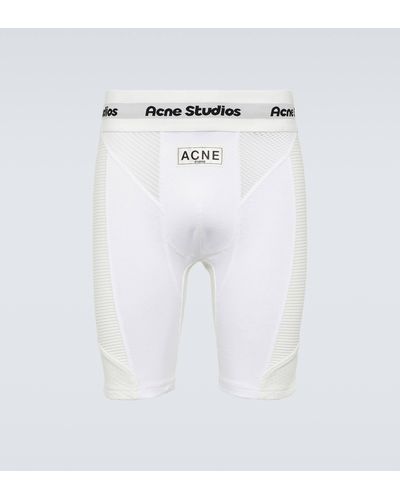 Acne Studios Logo Biker Shorts - White