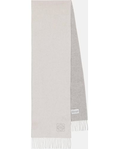 Loewe Wool And Cashmere Scarf - White