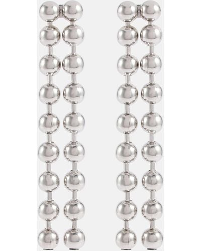 Balenciaga Sphere-embellished Drop Earrings - White