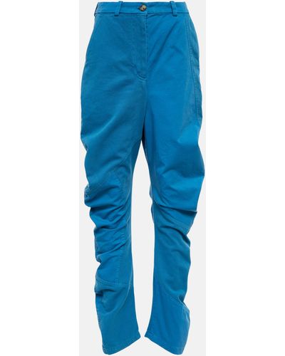 JW Anderson Twisted High-rise Distressed Pants - Blue