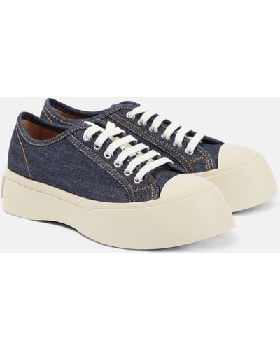 Marni Denim Platform Sneakers - Blue