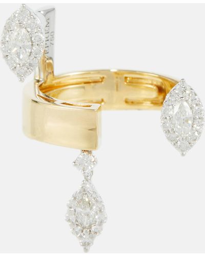 YEPREM 18k Gold Ring With Diamonds - Metallic