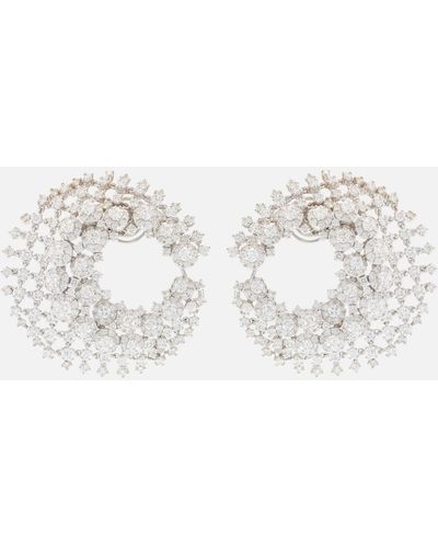 YEPREM 18kt White Gold Clip-on Earrings With Diamonds