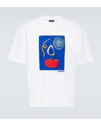 Jacquemus Le Cuadrado Graphic-print Cotton-jersey T-shirt - White
