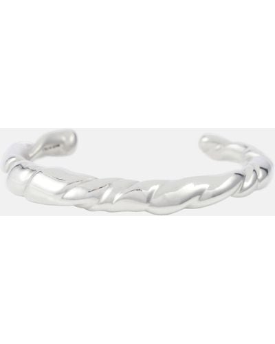 Loewe Twisted Sterling Silver Arm Cuff - White