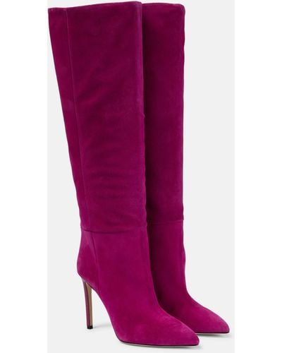 Paris Texas Suede Knee-high Boots - Purple