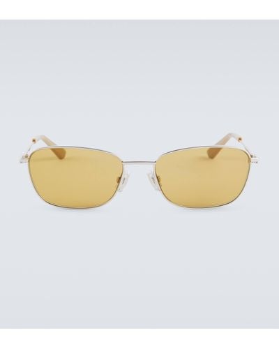 Bottega Veneta Rectangular Sunglasses - Metallic