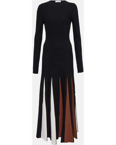 Gabriela Hearst Pleated Virgin Wool Maxi Dress - Black