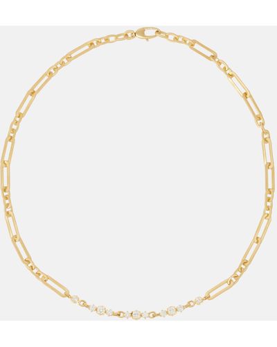 Jade Trau Paige 18kt Gold Chain Necklace With Diamonds - Metallic
